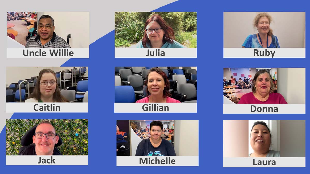 A screenshot from the video of our 9 presenters