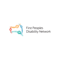 First Peoples Disability Network. Has an arty representation of Australia to the left of name.
