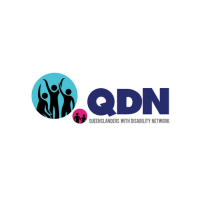 QDN Logo - QDN in big letters with three people icons in a circle to the left it.