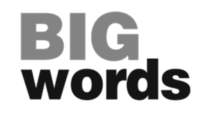 The words Big Words in big letters.