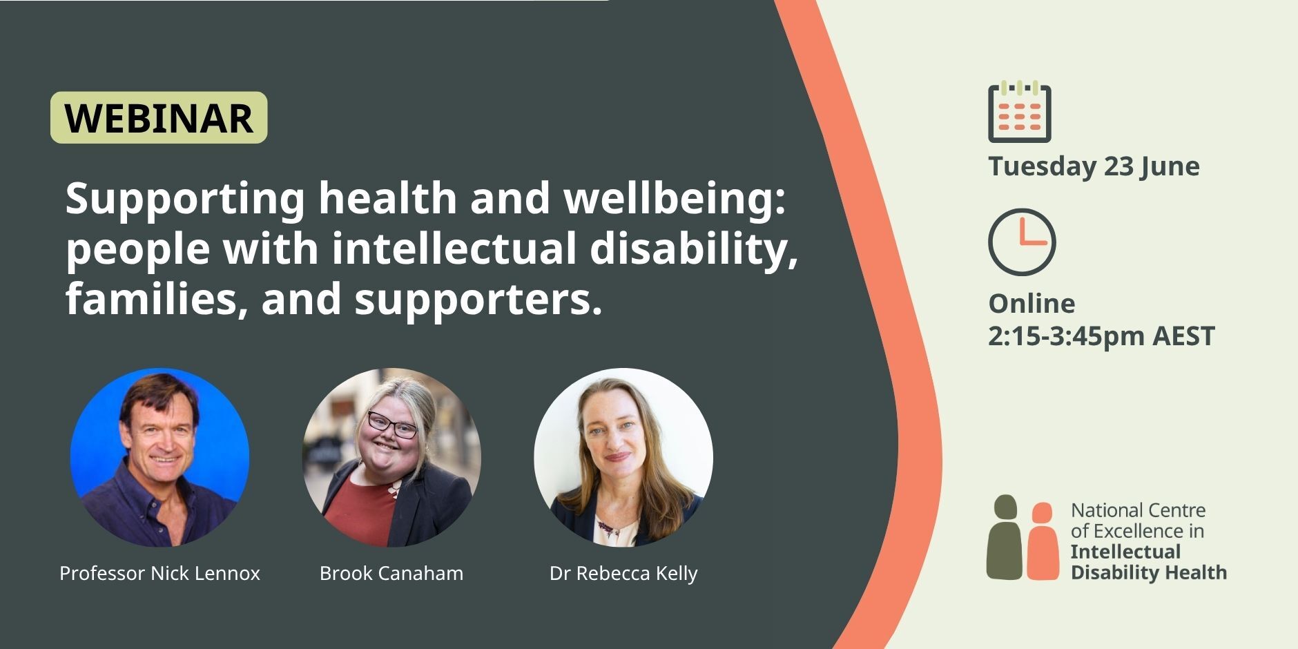 Webinar: Supporting health and wellbeing: people with intellectual disability, families, supporters.