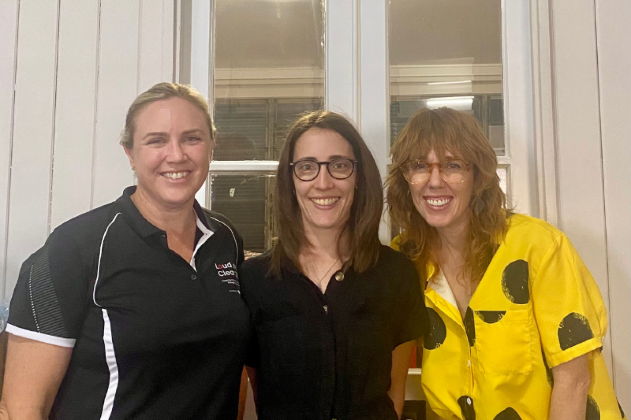 Julia Hawkins with two other women from Parents to Parents.