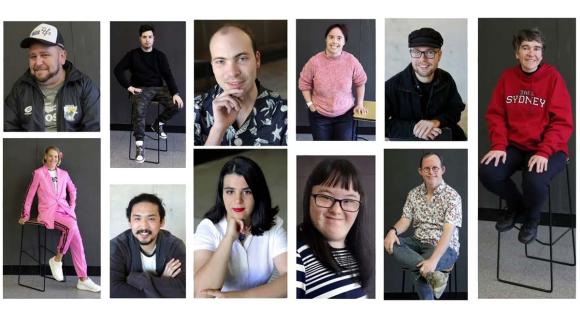 A mosaic with portraits photos of our contributors
