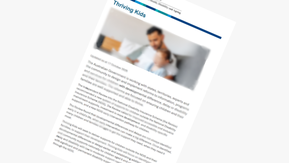 Thriving Kids Media Release