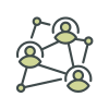 National Networks icon. Three people connected by lines.